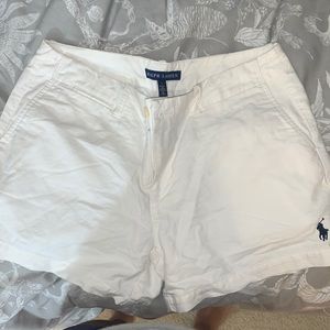White polo shorts